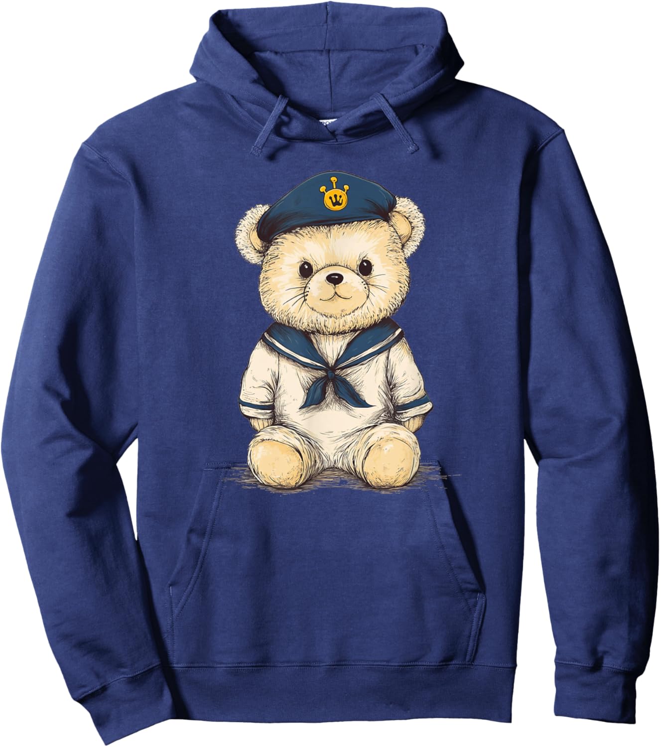 Teddy Bear Sailor Charting a Course for Fun Outfit Hoodie - Hoodie | Navy