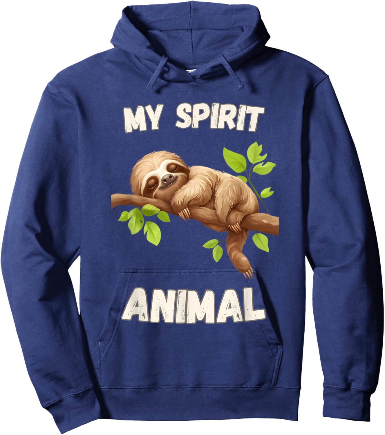 Sloth Is My Spirit Animal - Lazy Napping Funny Sloth Gift Hoodie - Hoodie | Navy