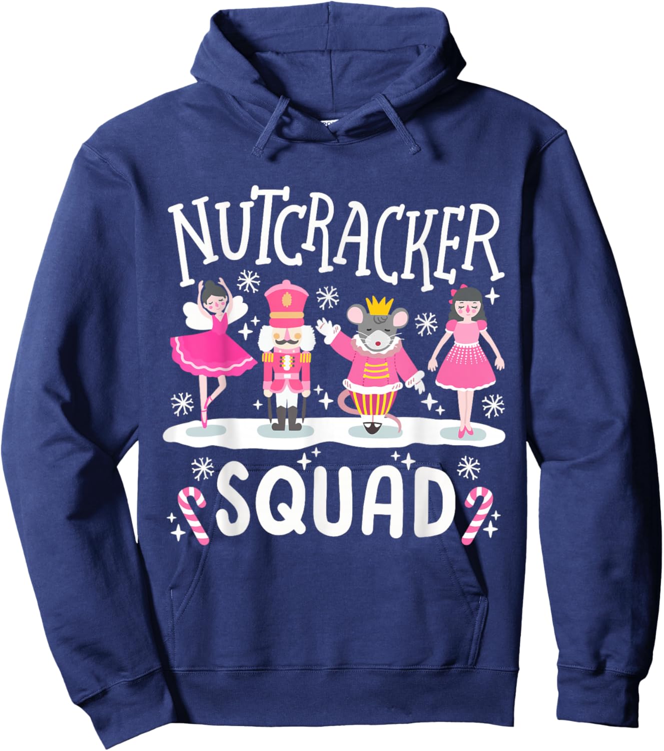 Nutcracker Squad Holiday Christmas Family Matching Pajamas Hoodie - Hoodie | Navy