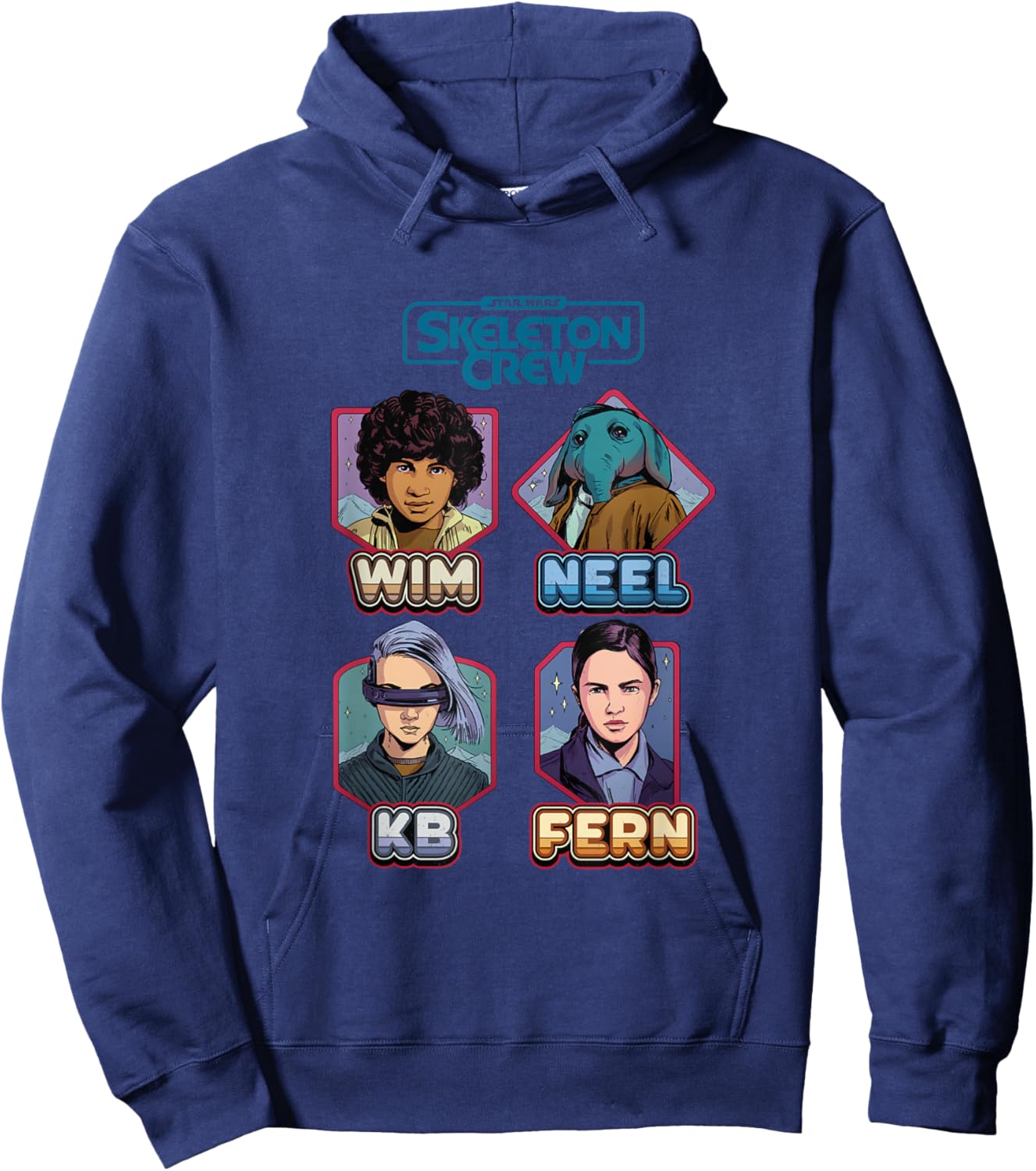 Star Wars Skeleton Crew Vintage Character Box Ups Hoodie - Hoodie | Navy