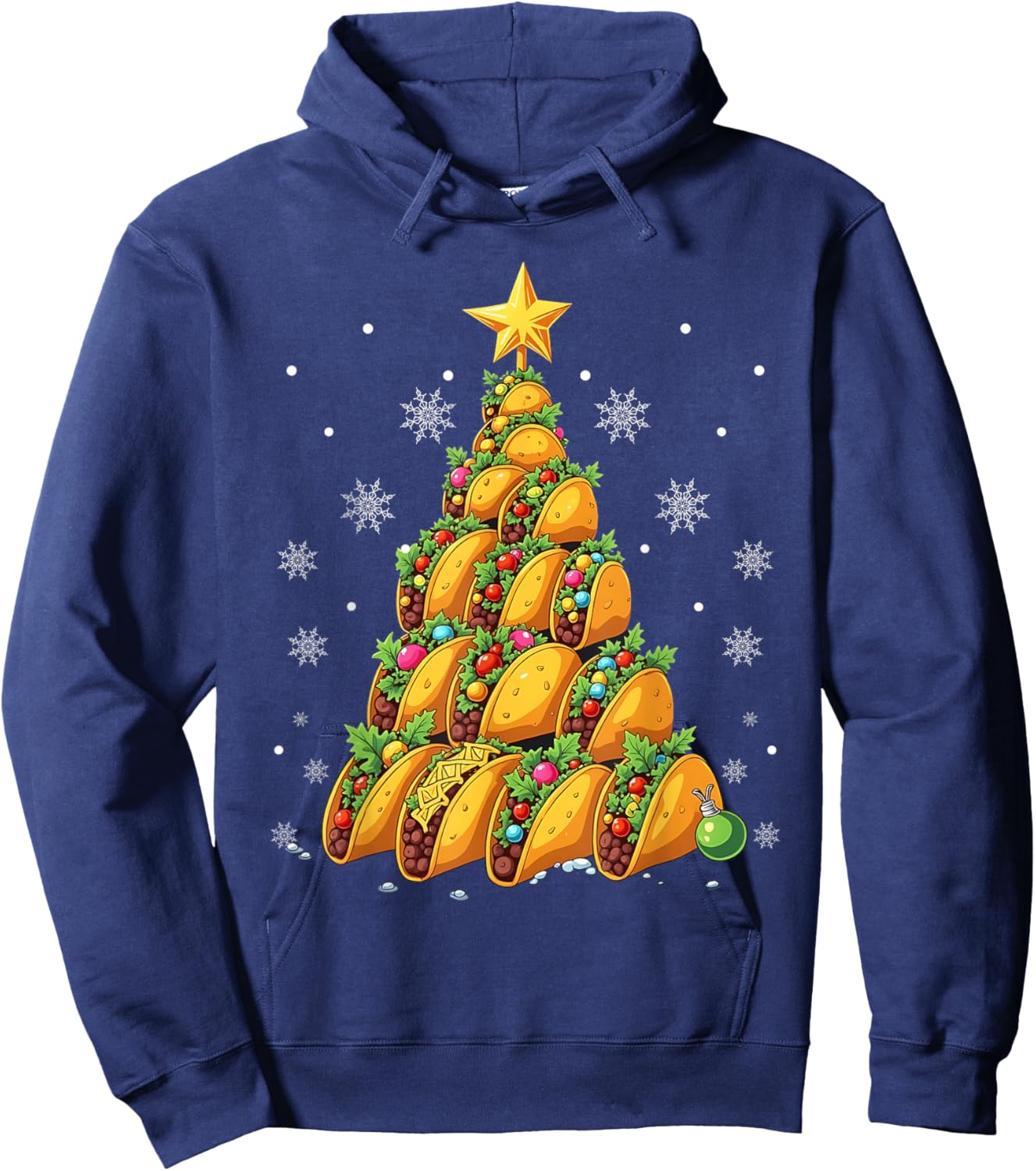 Taco Christmas Tree Xmas Mexican Food Men Women Kids Hoodie - Hoodie | Navy