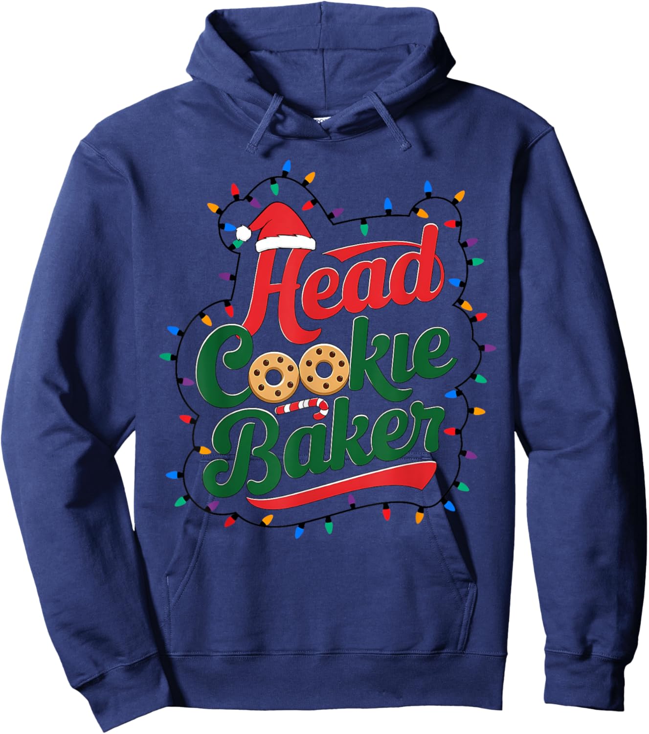 Head Cookie Baker Christmas Cookie Baking Hoodie - Hoodie | Navy