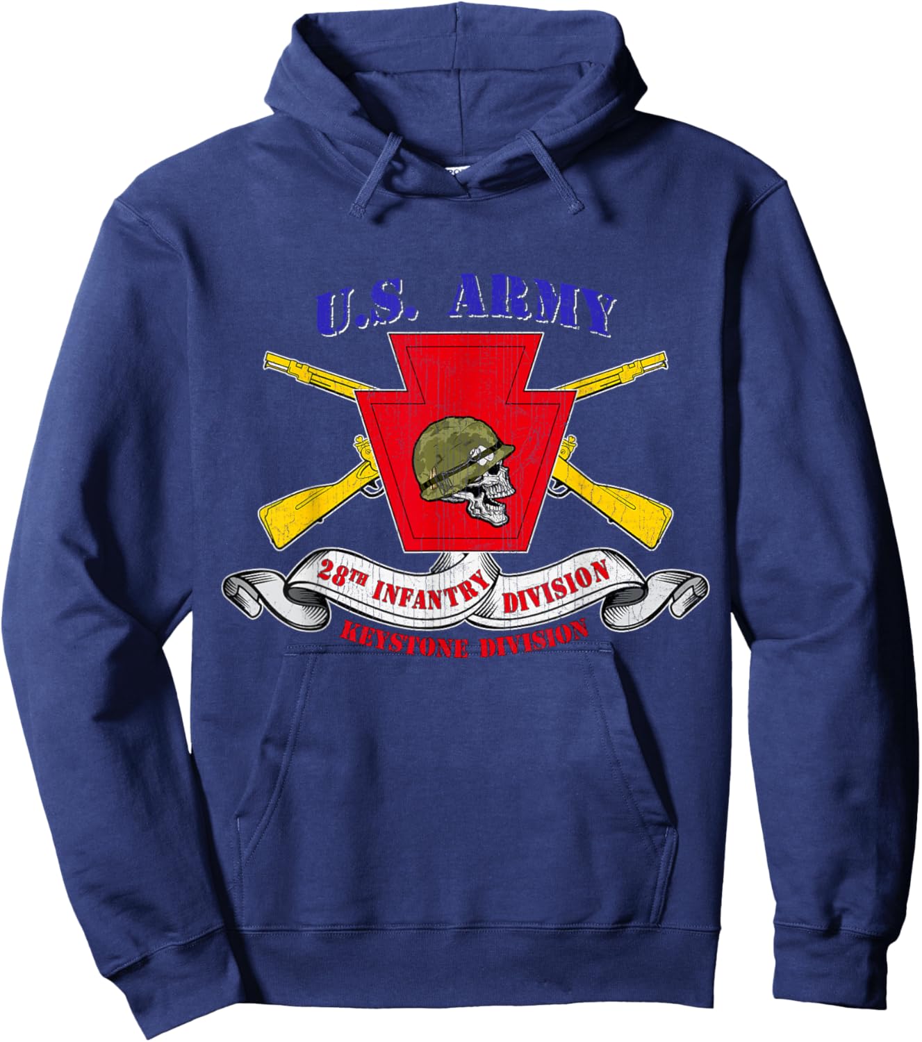 28th Infantry Division 28th ID Veteran Keystone Division Hoodie - Hoodie | Navy