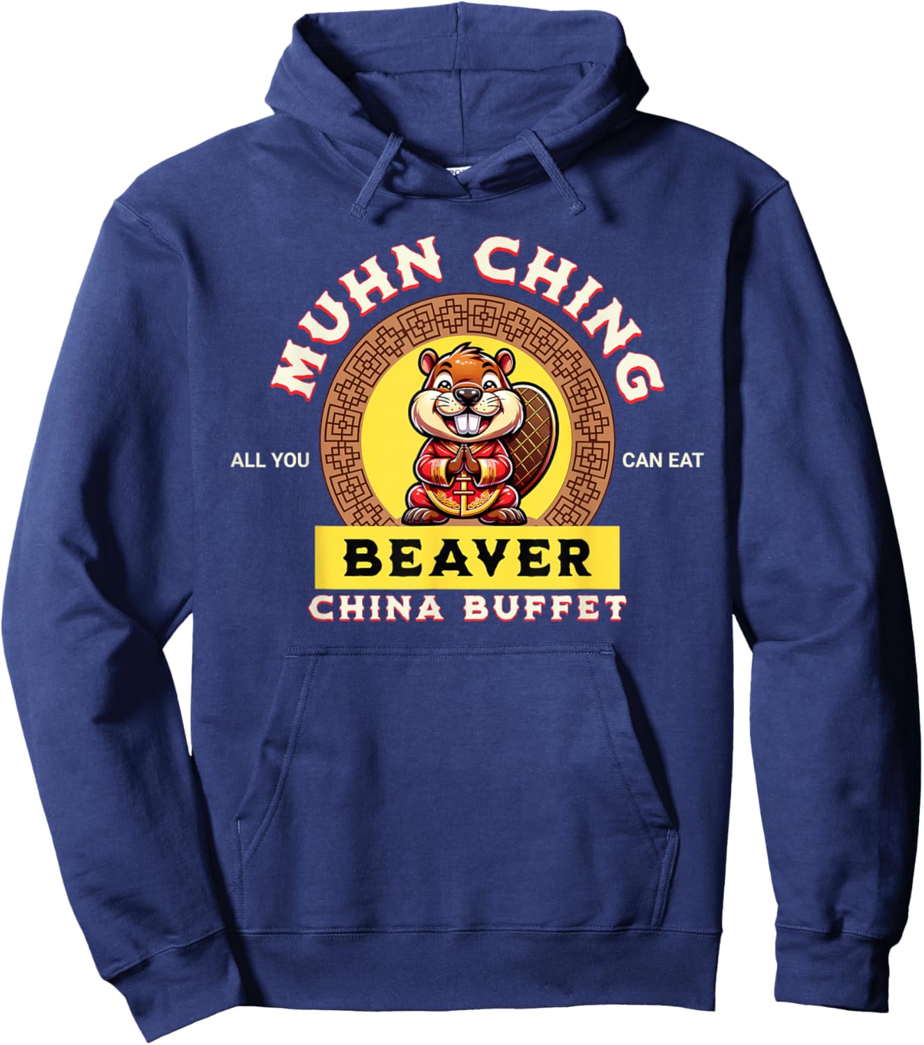 Beaver Buffet Funny Raunchy Adult Inappropriate Humor Hoodie - Hoodie | Navy