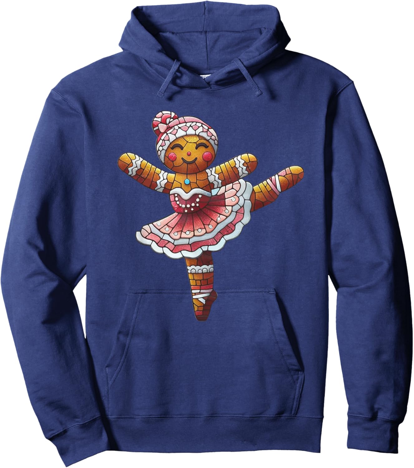 Ballet Dancer Gingerbread Christmas Dance Teacher Girl Women Hoodie - Hoodie | Navy