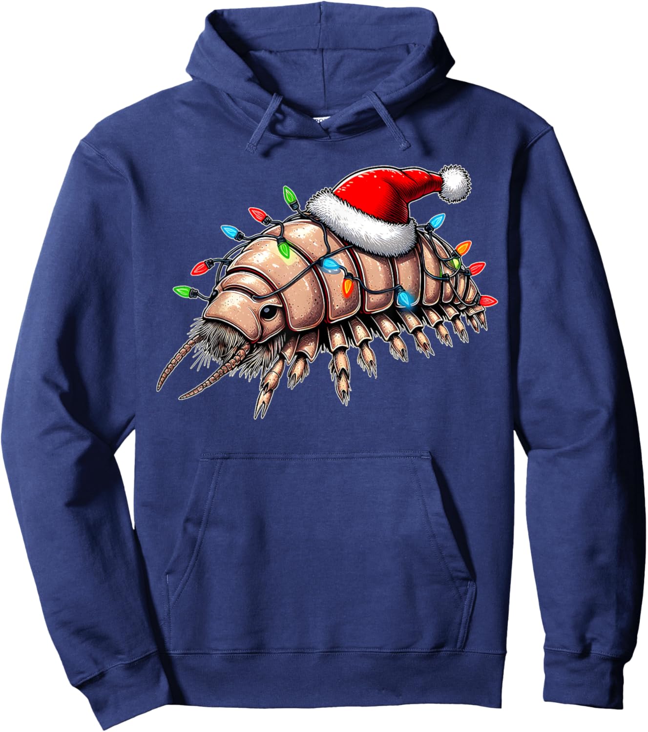 Isopod Funny Isopods Christmas Hat Xmas Hoodie - Hoodie | Navy