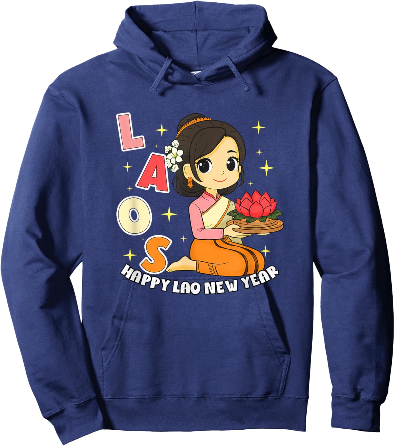 Laos Lao Laotian Happy Lao New Year Pim Mai Lao Hoodie - Hoodie | Navy