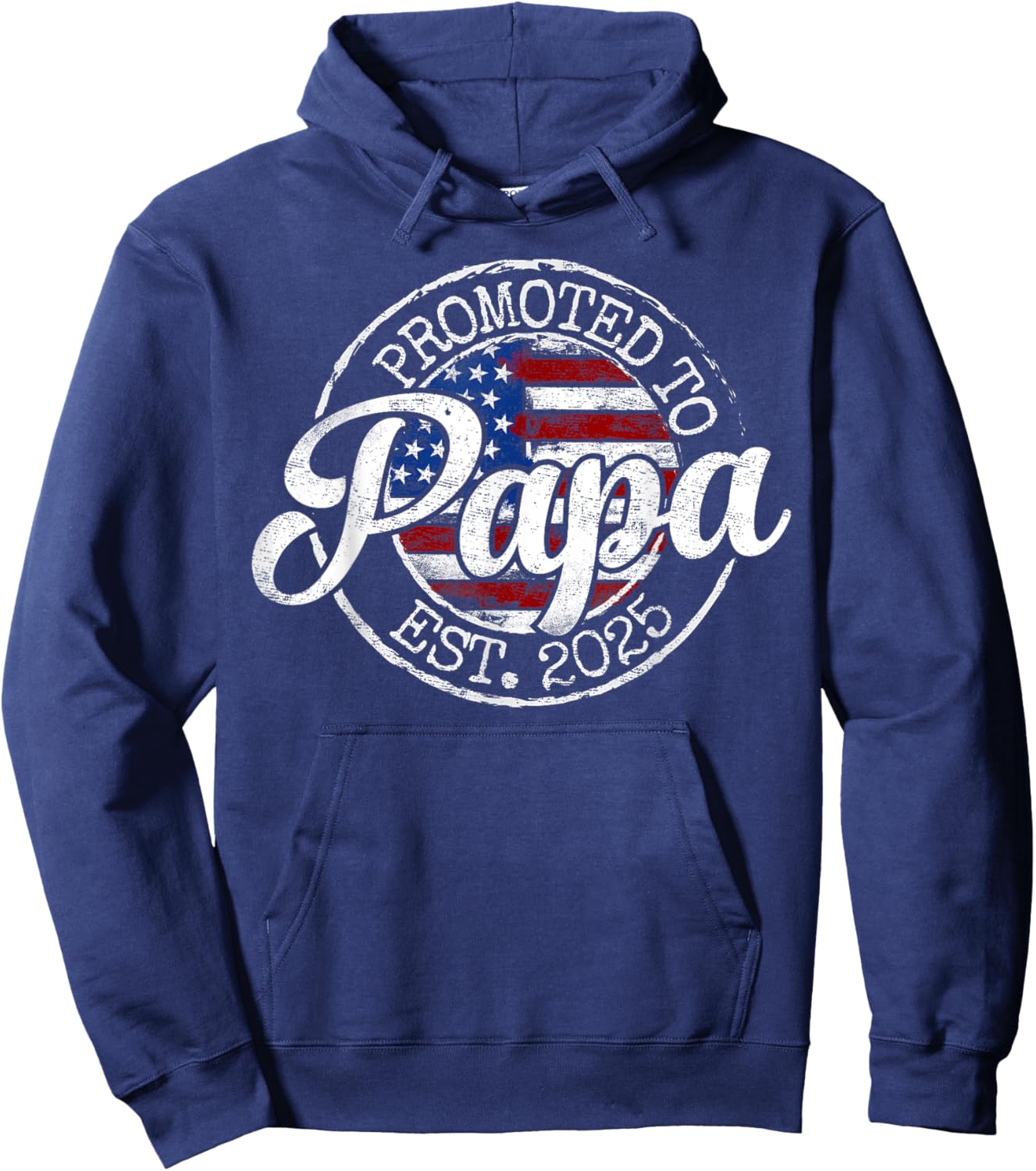 Promoted To Papa Est 2025 Dad To Be Gifts First Time Dad Hoodie - Hoodie | Navy