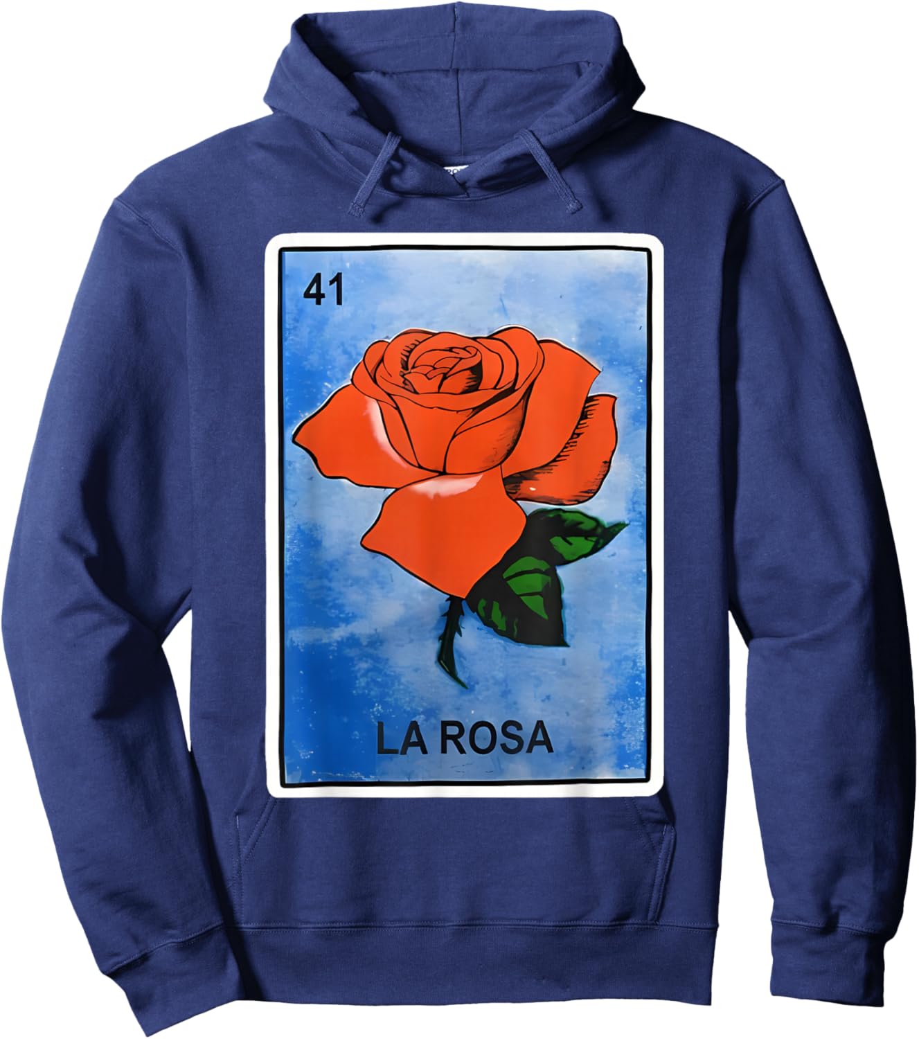 La Rosa Card Mexican Lottery Card For Girl Women Hoodie - Hoodie | Navy