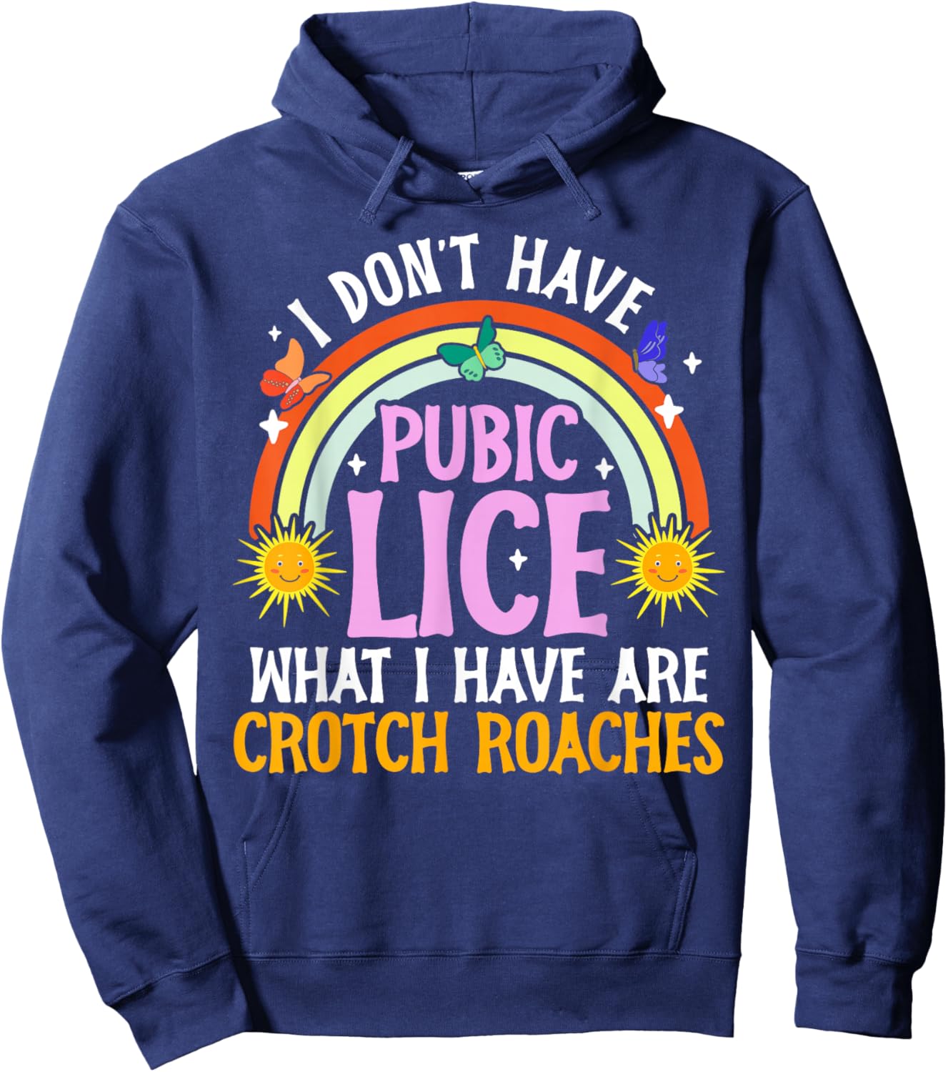 Pubic Lice Survivor Hoodie - Hoodie | Navy