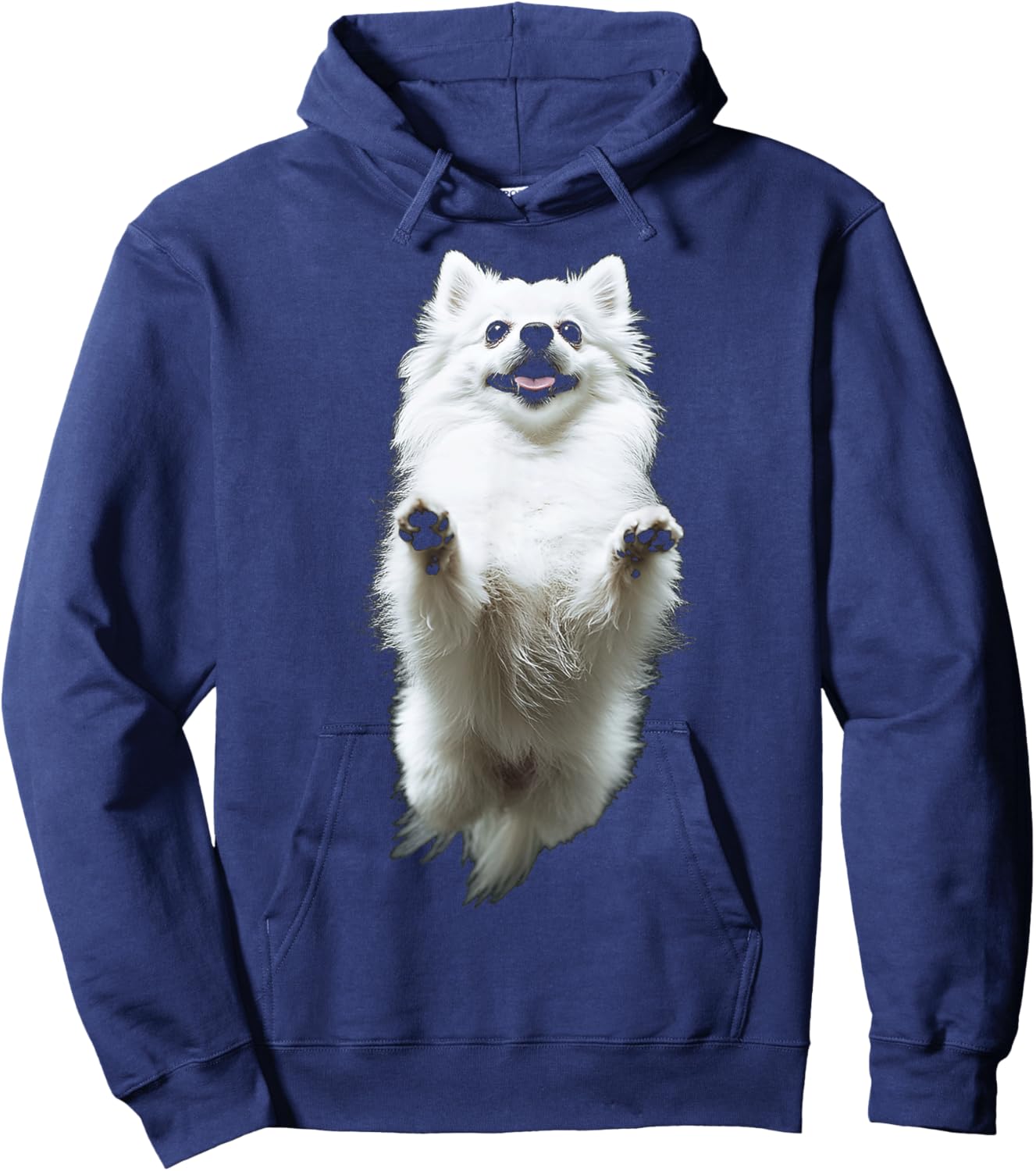 Pomeranian Dog Motif Pet Illustration Pomeranian Hoodie - Hoodie | Navy