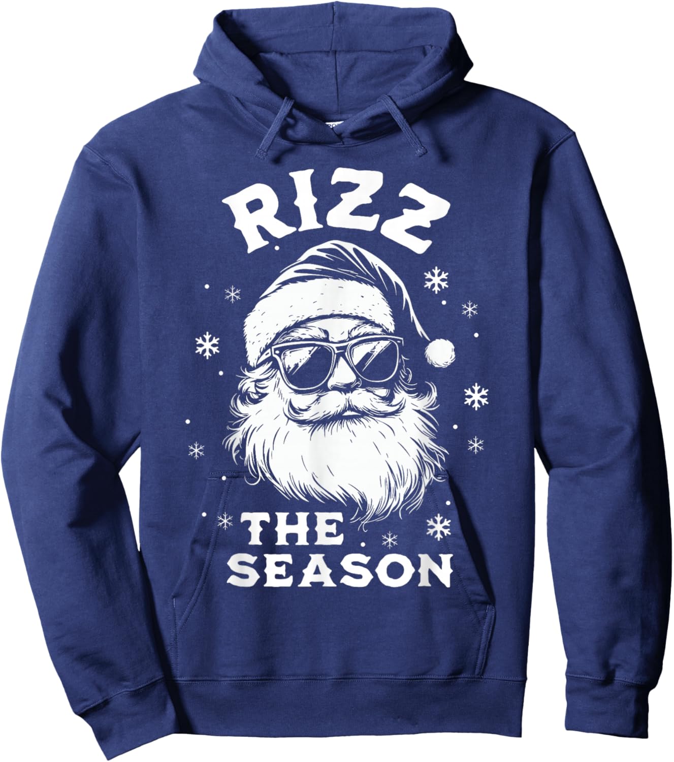 Rizz The Season Santa Claus Rizzmas Funny Boys Christmas Hoodie - Hoodie | Navy