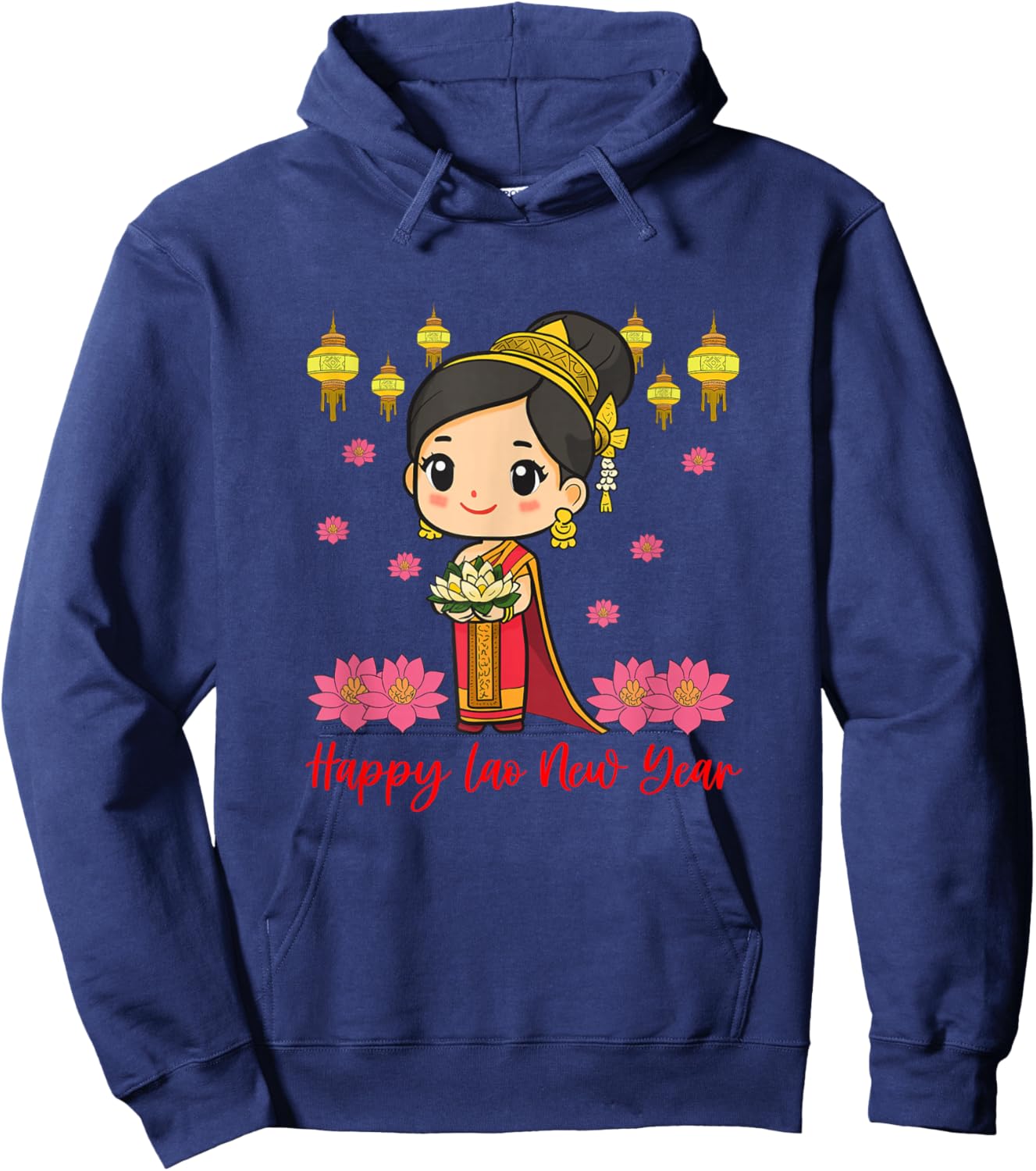 Laos Lao Laotian Happy Lao New Year Pim Mai Lao Hoodie - Hoodie | Navy