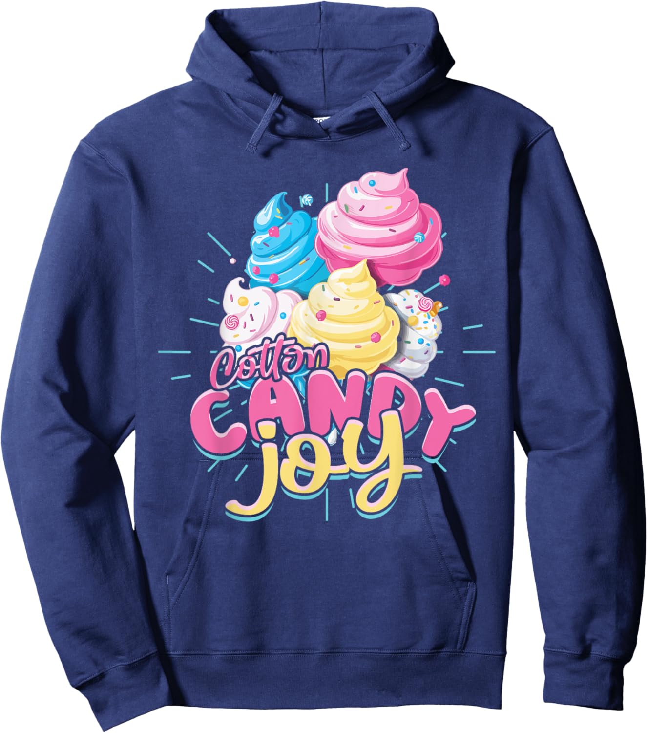 Candy Confectionery Cotton Candy Joy Hoodie - Hoodie | Navy