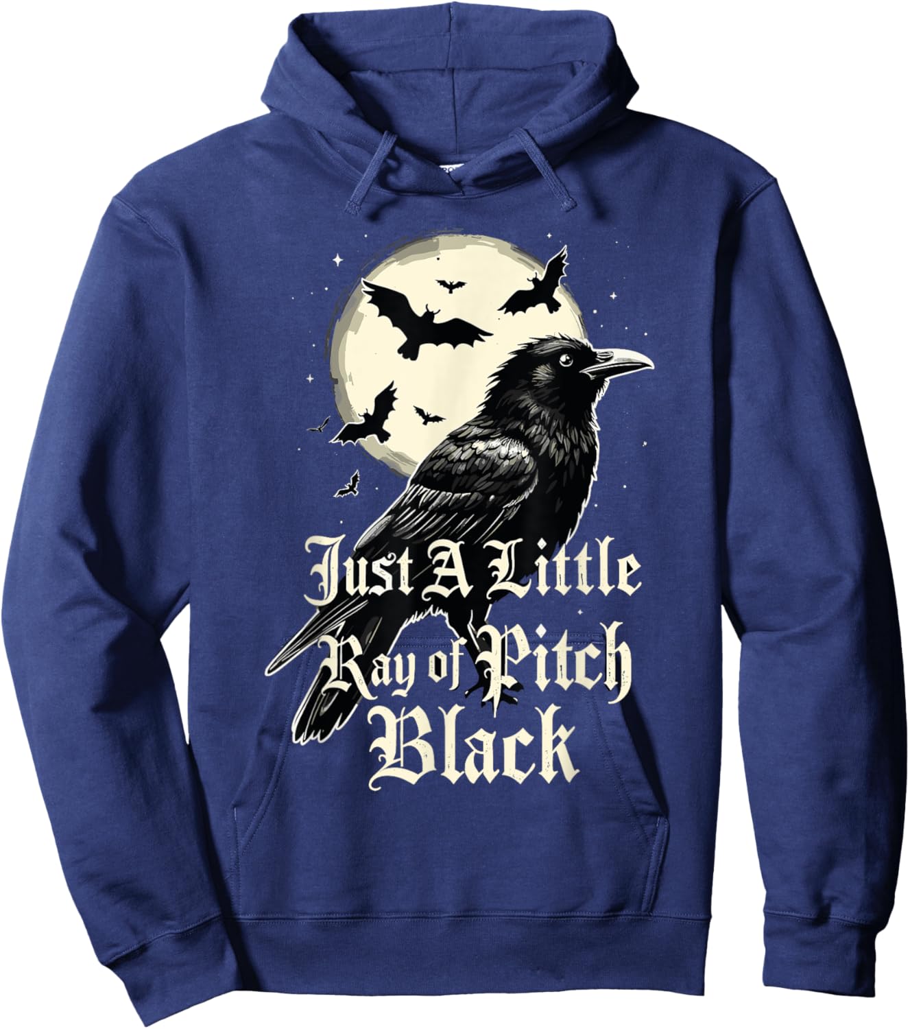 Just A Little Ray Of Pitch Black Funny Gothic Halloween Hoodie - Hoodie | Navy