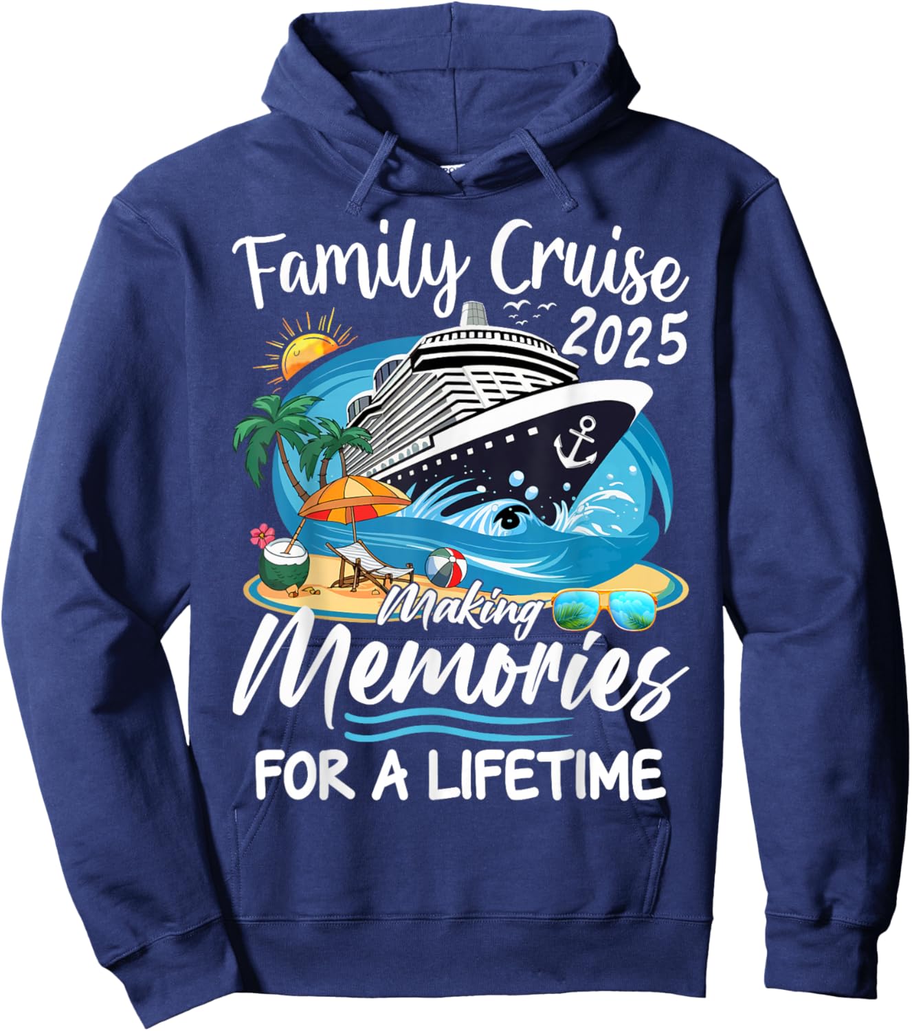 Family Cruise 2025 Vacation Family Reunion Cruise Ship Party Hoodie - Hoodie | Navy