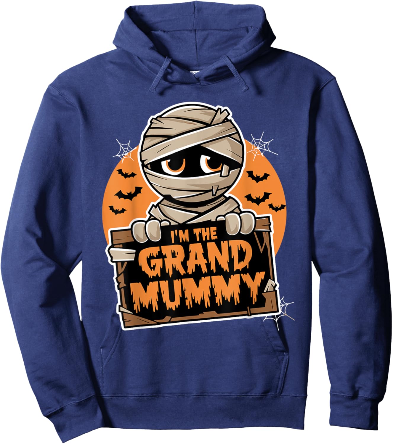 I'm The Grand Mummy Funny Grandma Halloween Hoodie - Hoodie | Navy
