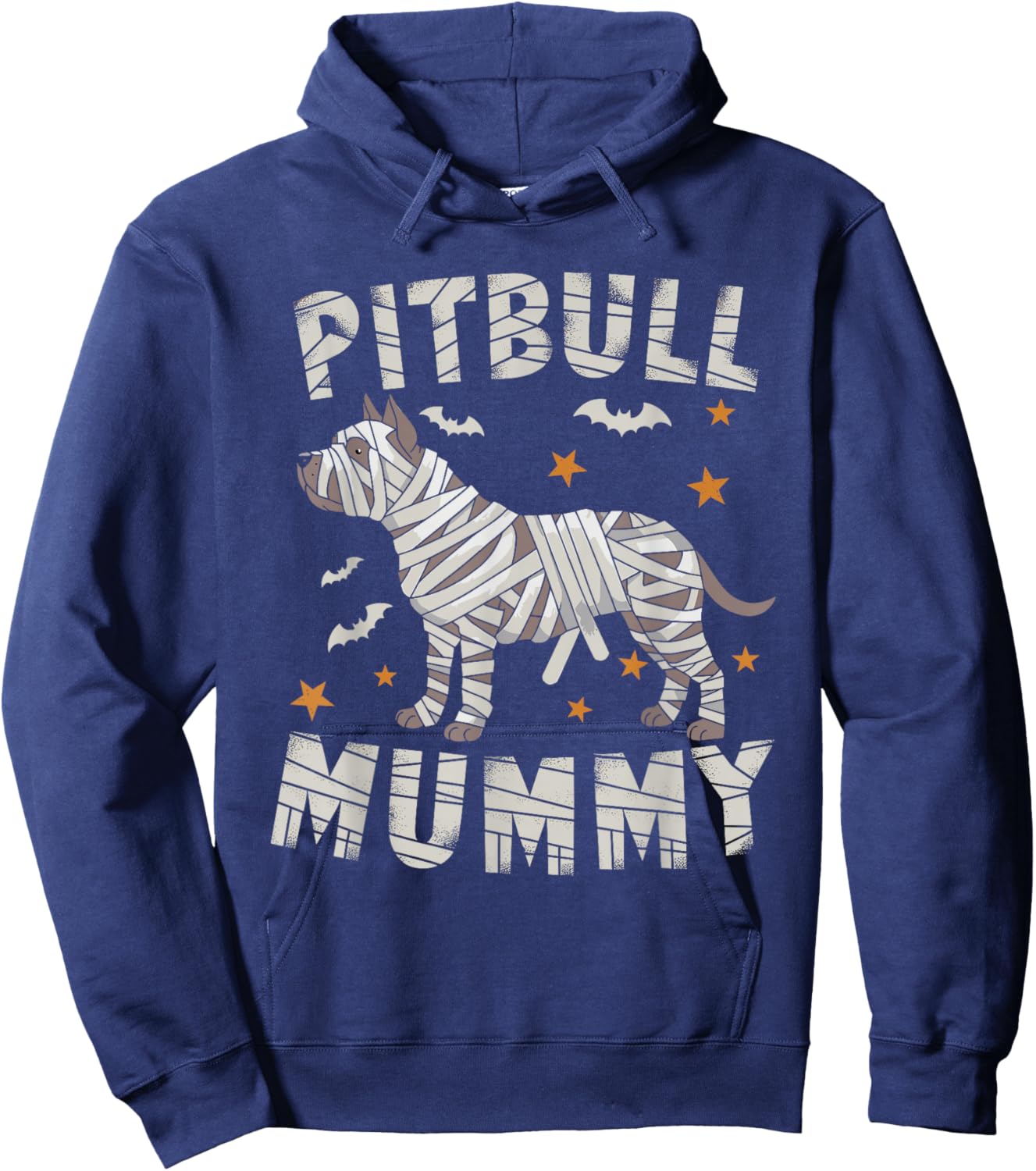 Halloween Costume Pitbull Lover Mummy Dog Owner Hoodie - Hoodie | Navy
