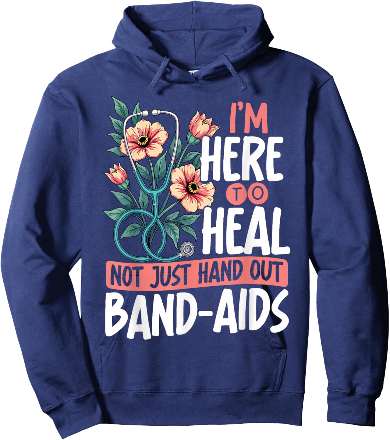 Holistic Nurse Here To Heal Nurse Design Hoodie - Hoodie | Navy