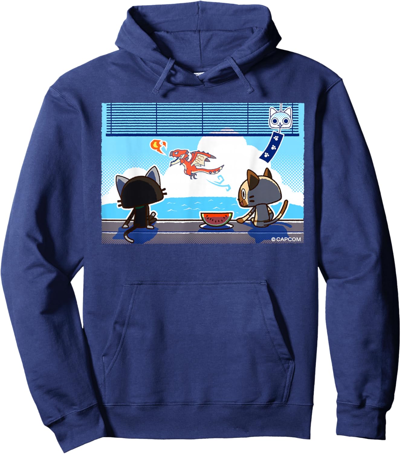 Monster Hunter Felyne & Melynx Holiday Hoodie - Hoodie | Navy
