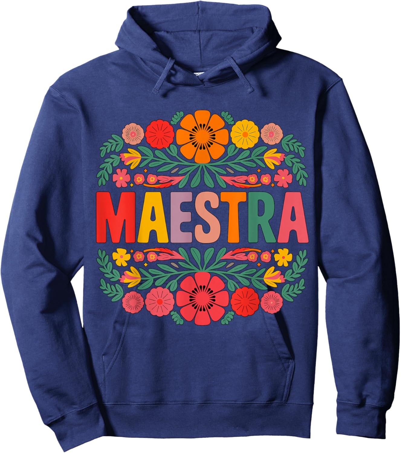 Maestra Spanish Teacher Bilingual Hoodie - Hoodie | Navy