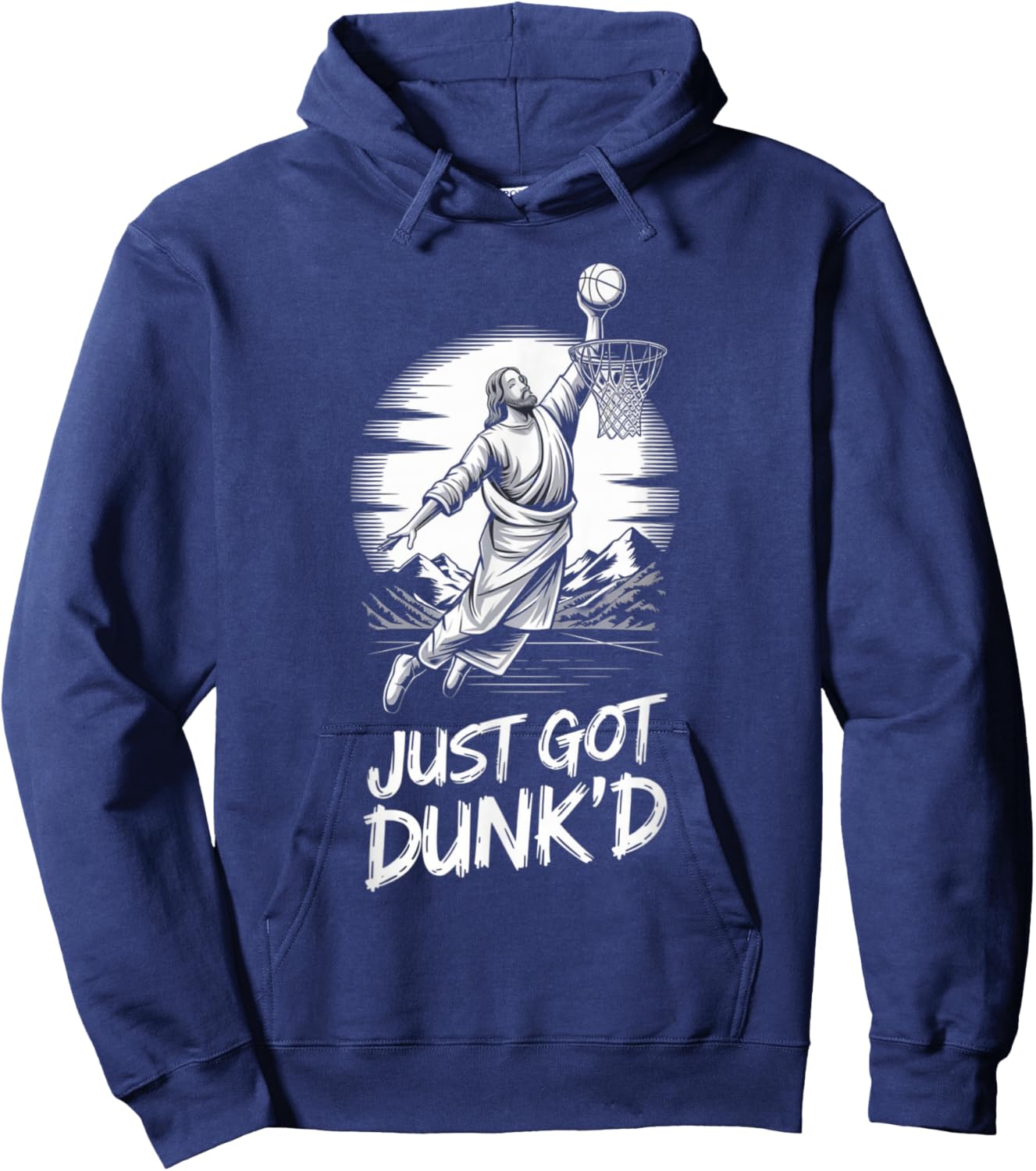 Just Got Dunked Baptism Basketball Hoodie - Hoodie | Navy