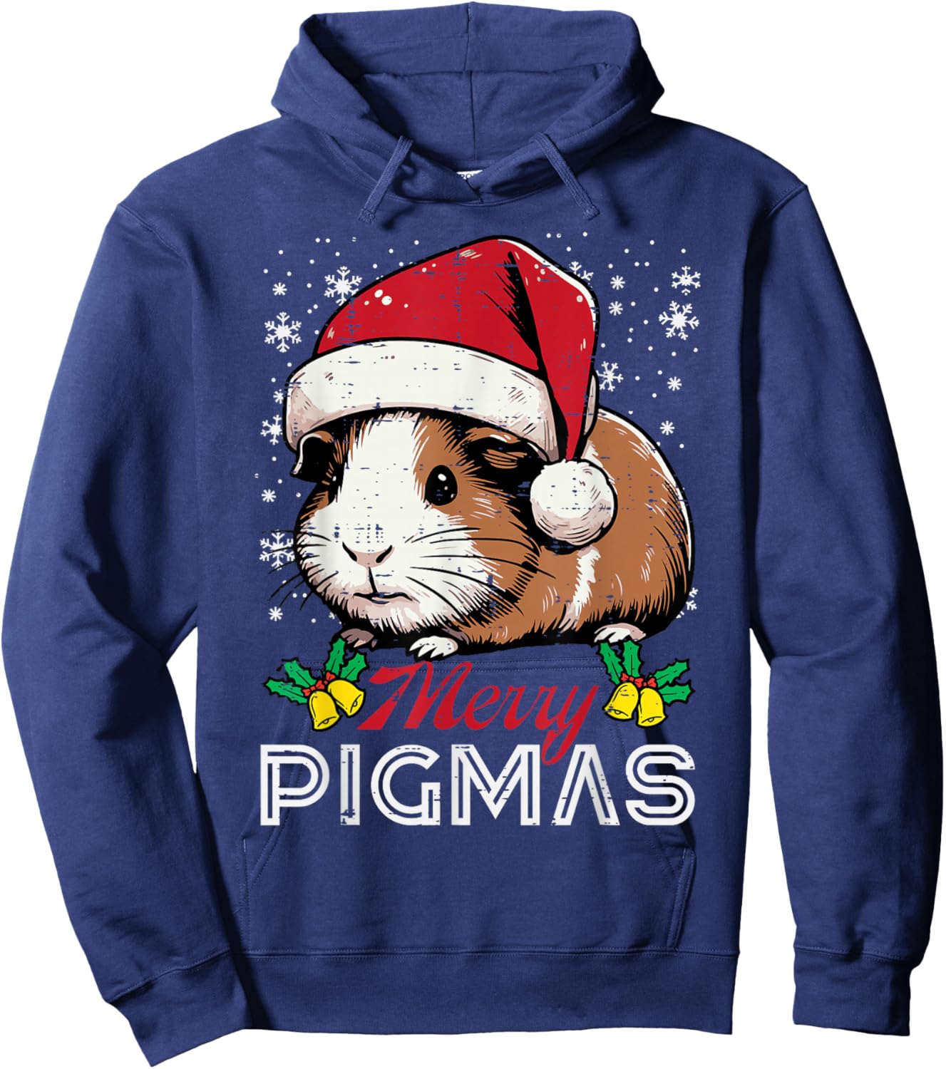 Christmas Guinea Pig Merry Pigmas Xmas Boys Kids Women Men Hoodie - Hoodie | Navy