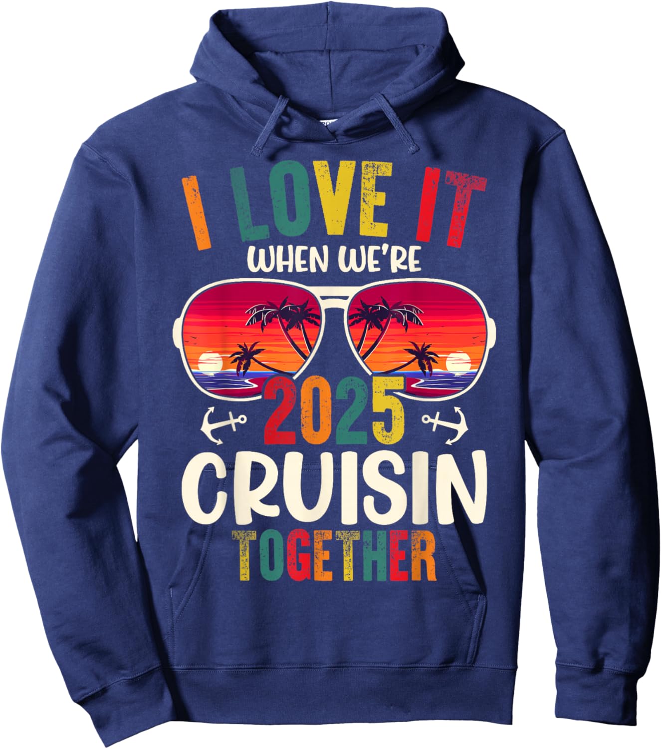 Cruise Squad 2025 Outfits Friends Family Couples Matching Hoodie - Hoodie | Navy