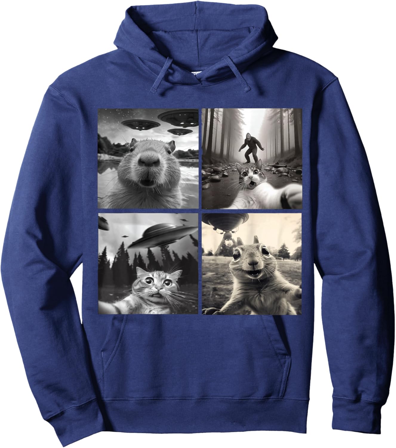Funny Graphic Selfies For Boys Girls Hoodie - Hoodie | Navy