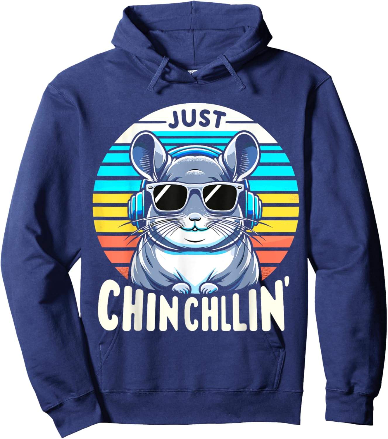 Just Chin Chillin Chinchilla Hoodie - Hoodie | Navy