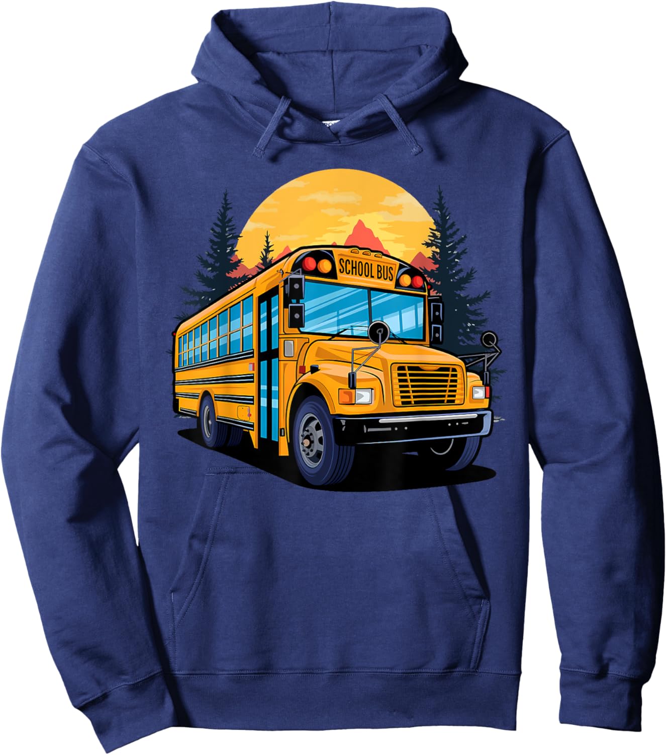Yellow School Bus Driver Kids, Men, Women, Aide Hoodie - Hoodie | Navy