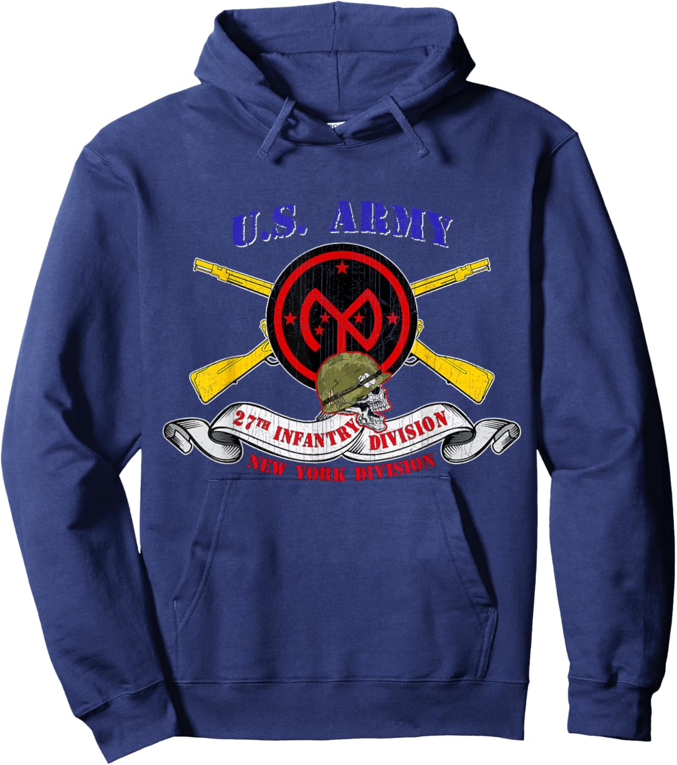 27th Infantry Division 27th ID Veteran New York Division Hoodie - Hoodie | Navy