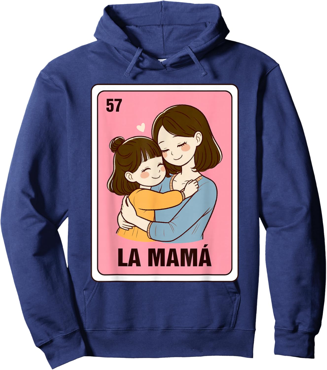 Mexican Mom Daughter Mother’s Day La Mama Mexican Bingo Card Hoodie - Hoodie | Navy