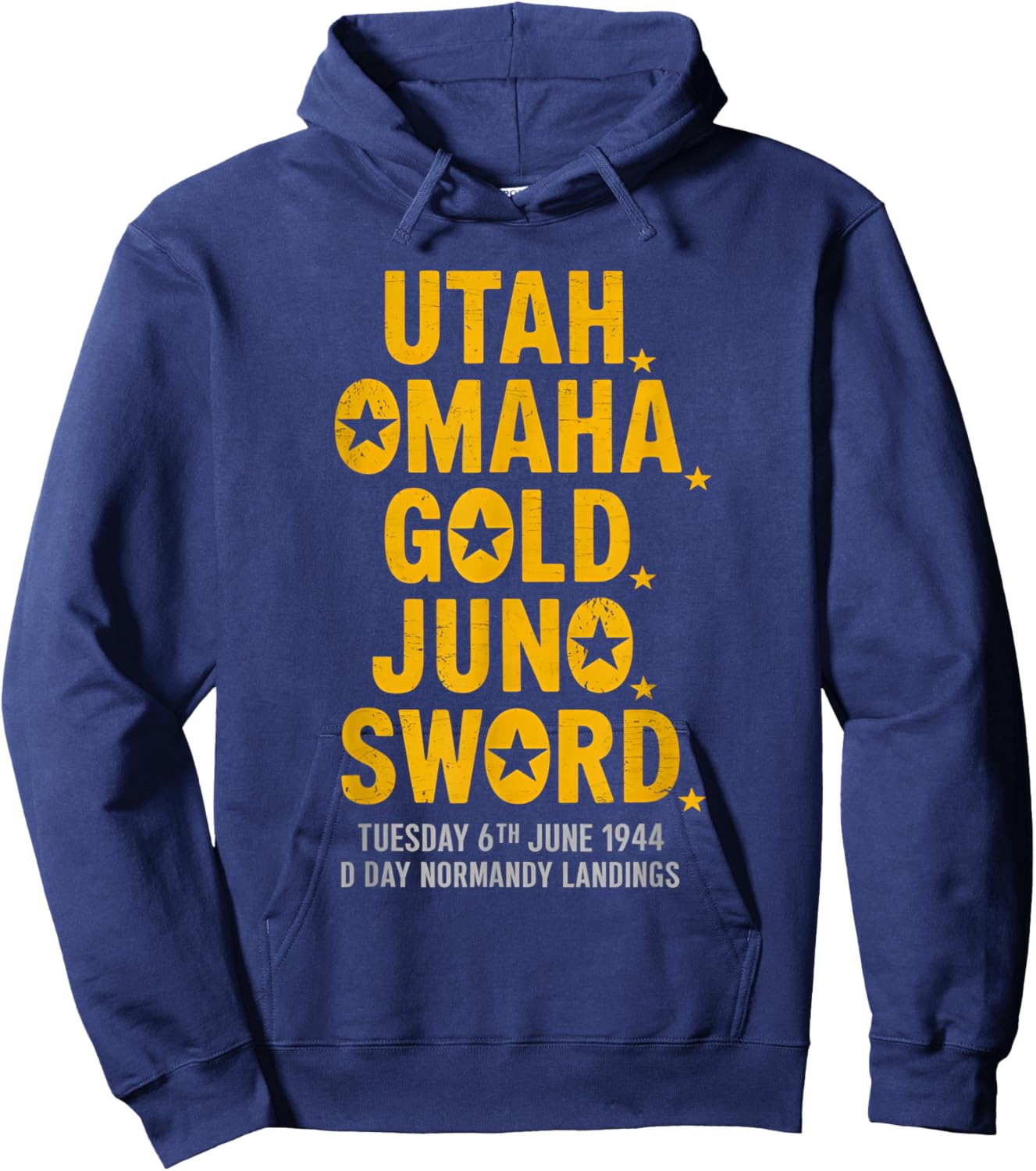 WW2 D Day Beaches World War 2 Army Hero Normandy Landings Hoodie - Hoodie | Navy