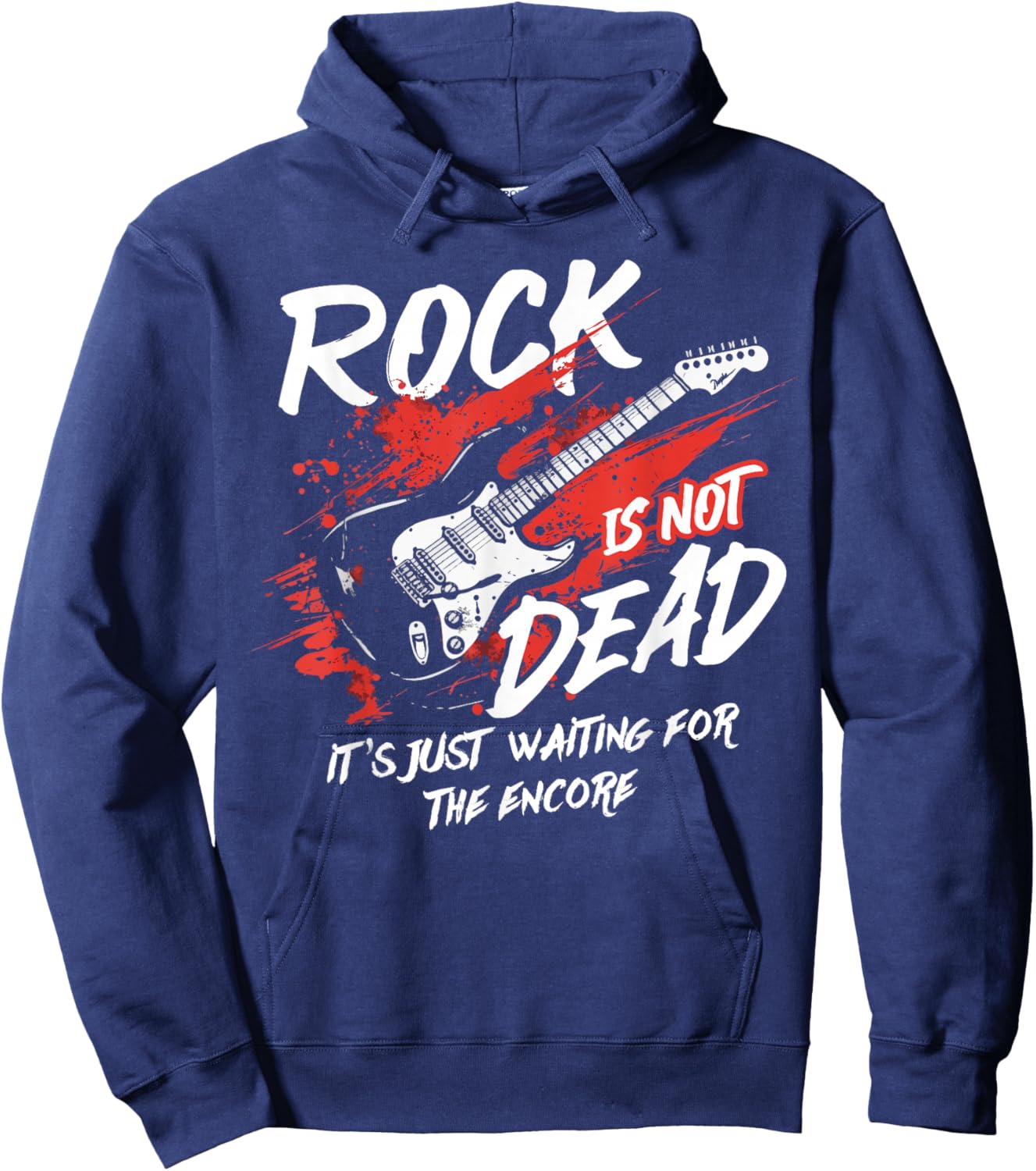 Rock Music Is Not Dead It's Just Waiting Hoodie - Hoodie | Navy