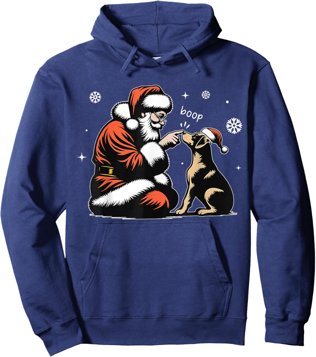 Santa Claus Boop Dog Christmas Pet Owner Xmas Dog Pajamas Hoodie - Hoodie | Navy