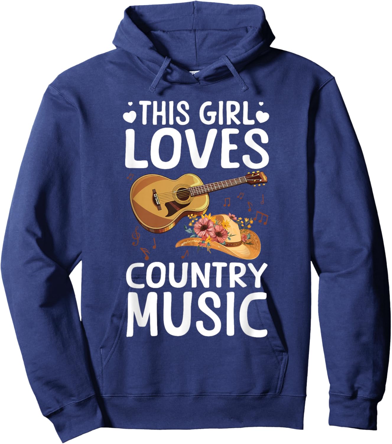 Cool Country Music Art Girls Country Music Concert Hoodie - Hoodie | Navy