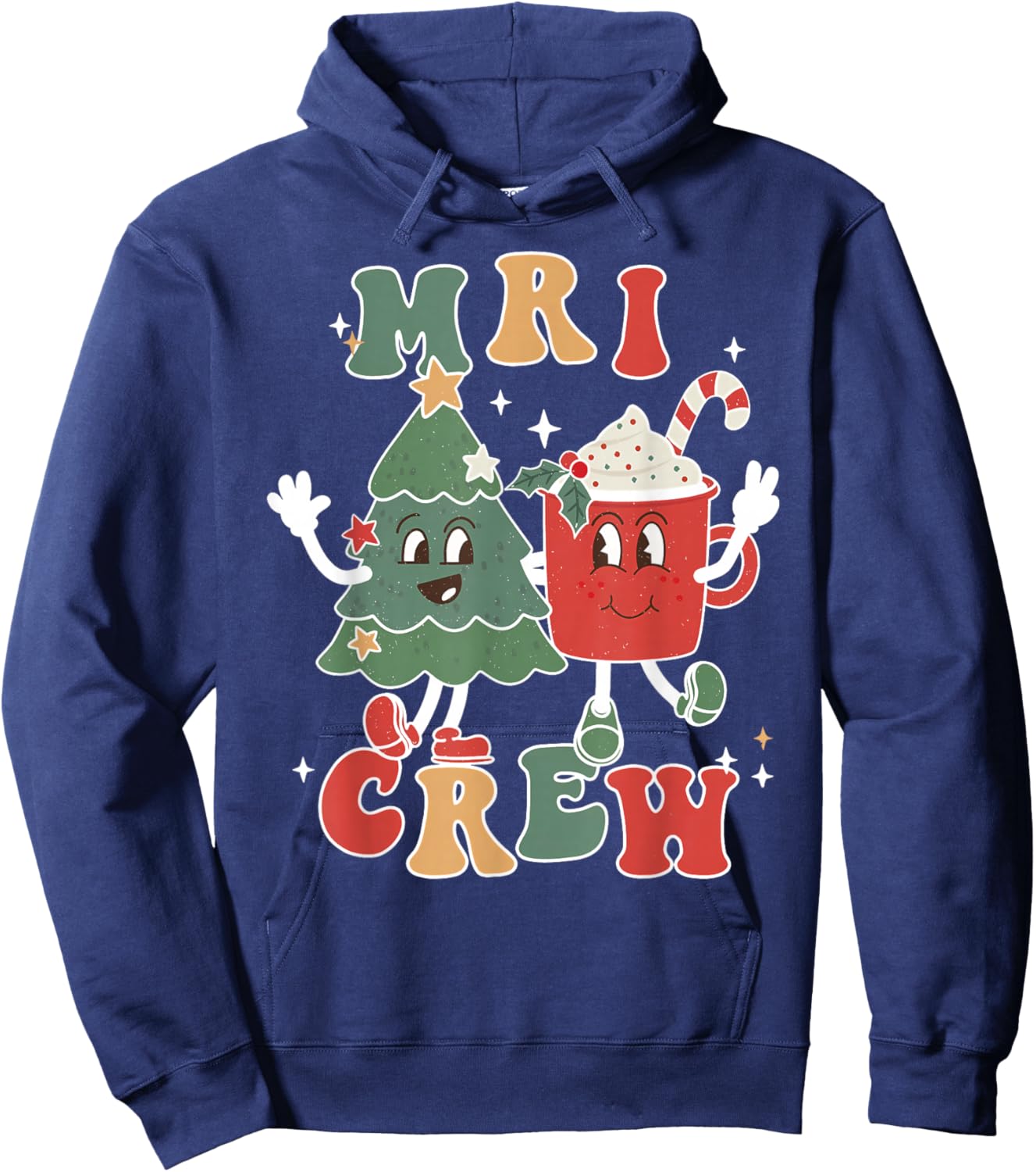 Christmas MRI Tech Crews Coffee Latte Xmas MRI Technologist Hoodie - Hoodie | Navy