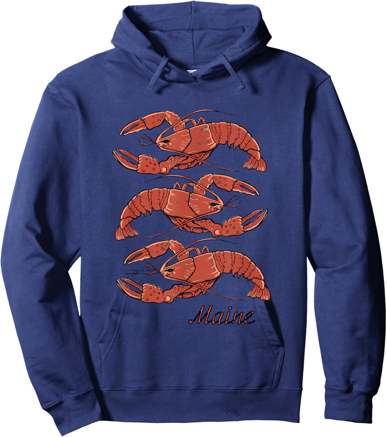 Maine Lobster Vintage Style Hoodie - Hoodie | Navy