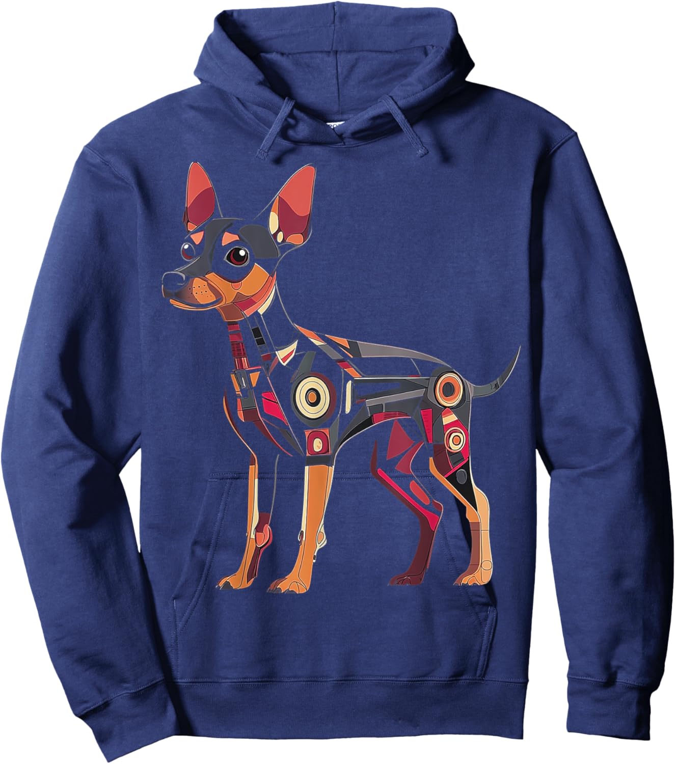 Miniature Pinscher Dog Motif Pet Art Miniature Pinscher Women Kids Hoodie - Hoodie | Navy