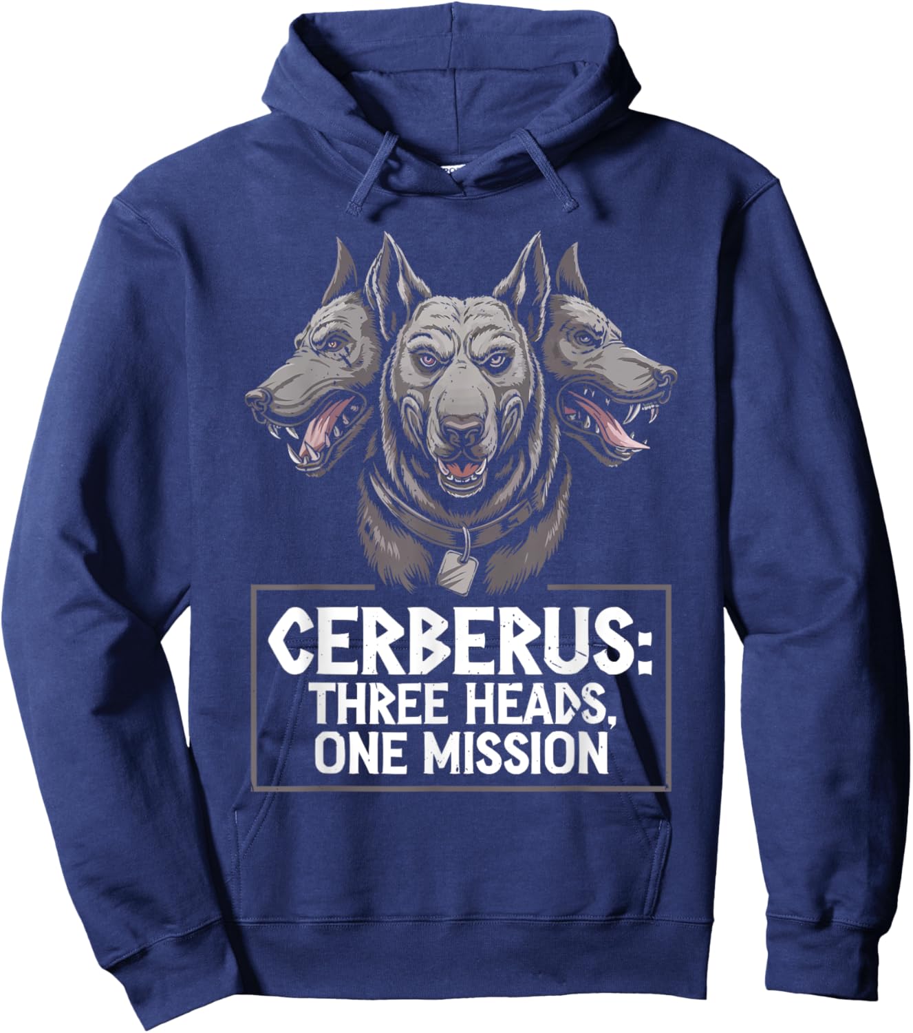 Cerberus Three Headed Dog Mythical Creature Greek Mythology Hoodie - Hoodie | Navy
