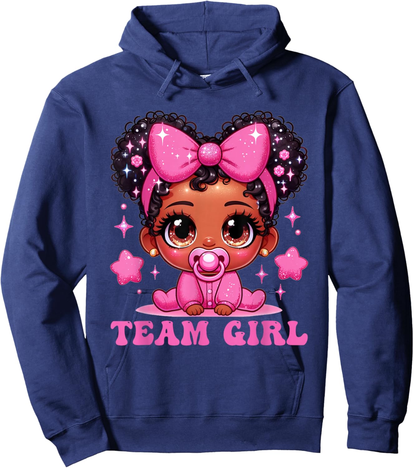 Team Girl Gender Reveal Baby Announcement Party Hoodie - Hoodie | Navy