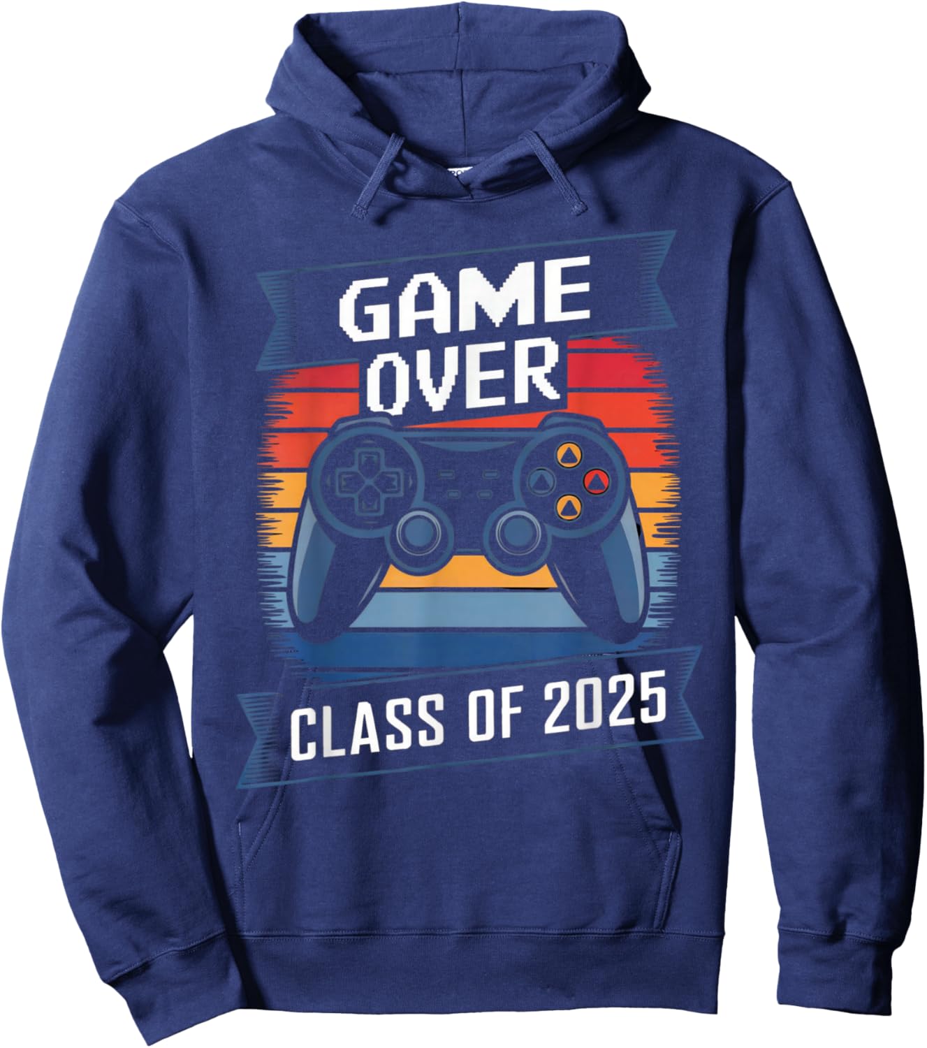 Vintage Game Controller Class of 2025 Hoodie - Hoodie | Navy