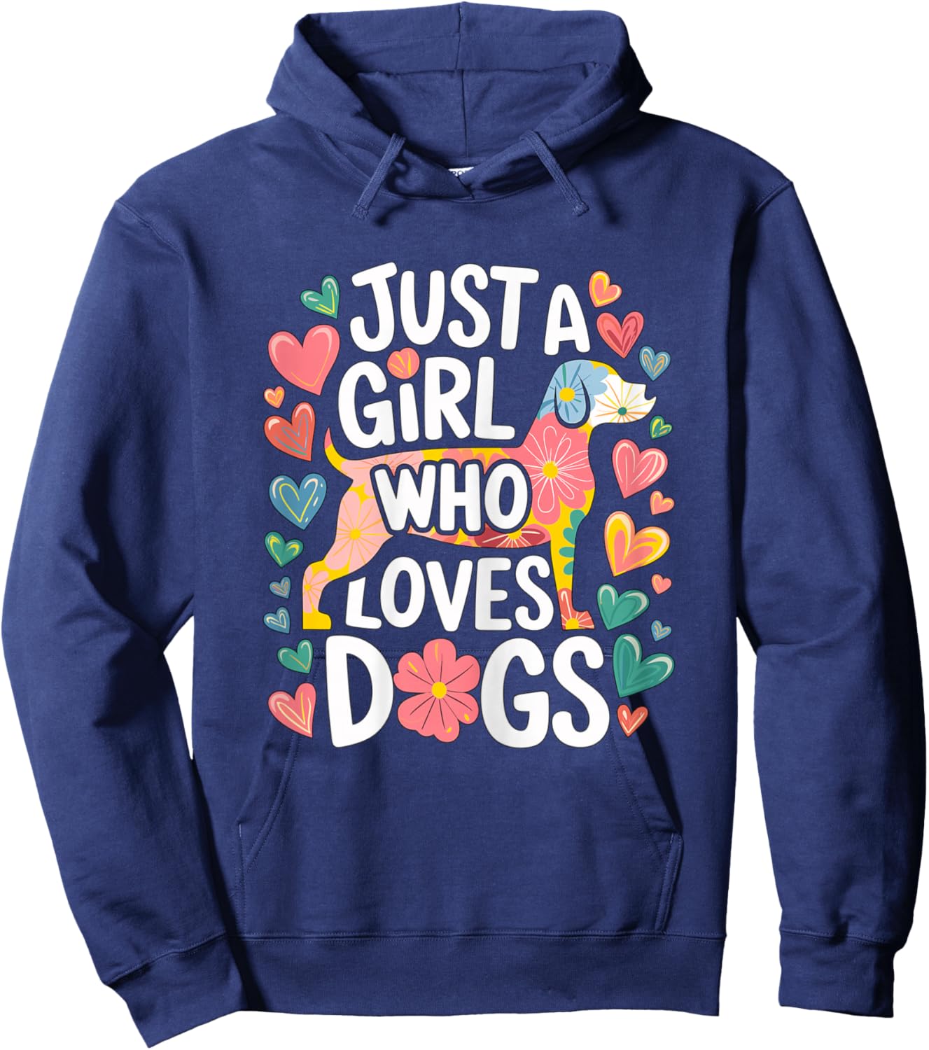 Just a Girl who loves Dogs Hoodie - Hoodie | Navy
