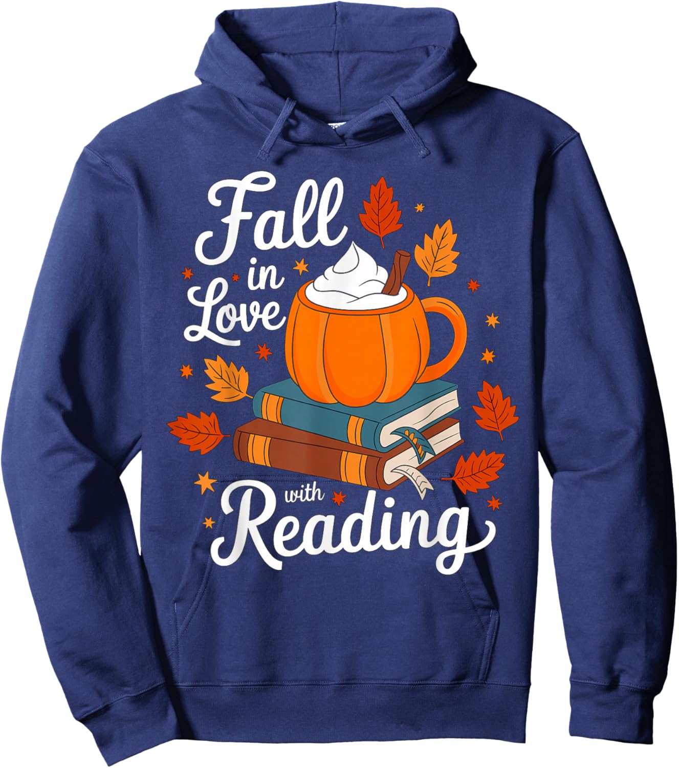 Fall in Love with Reading October Hoodie - Hoodie | Navy