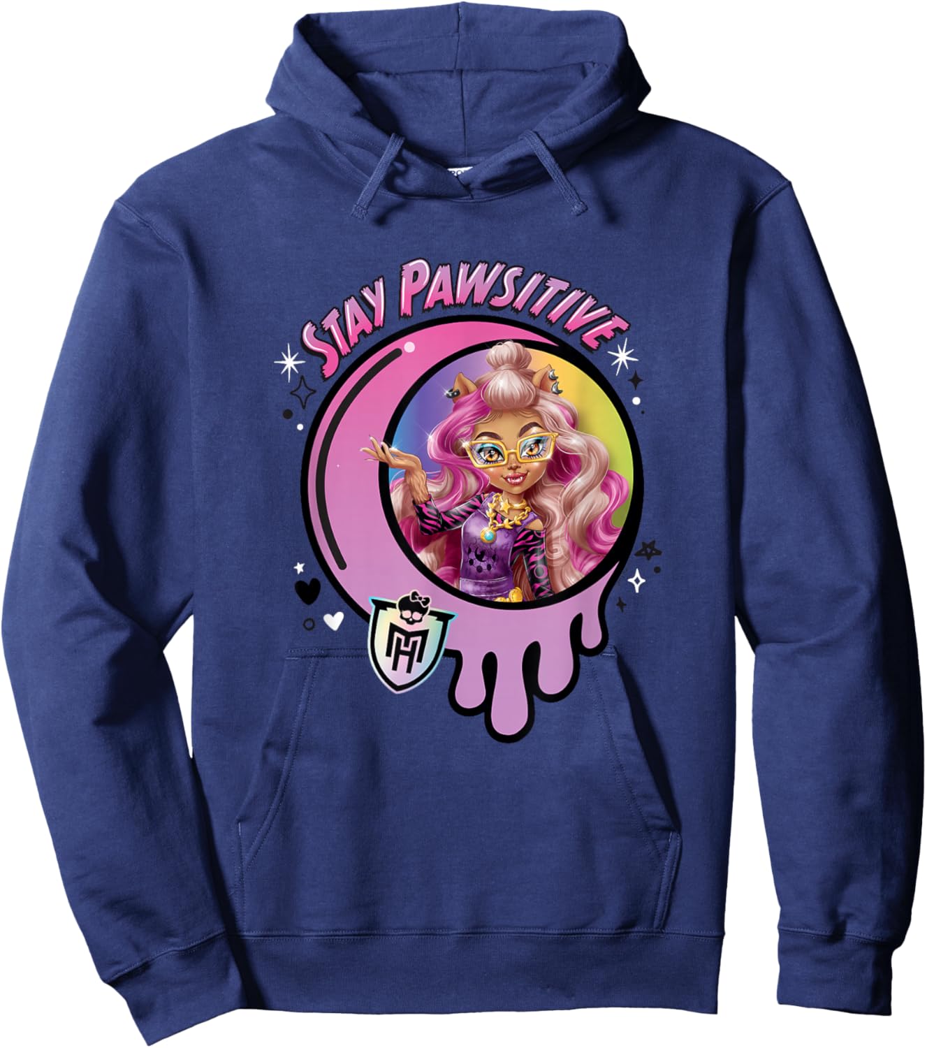 Monster High - Clawdeen Stay Pawsitive Hoodie - Hoodie | Navy
