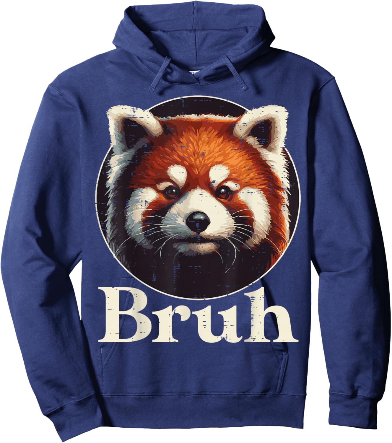 Red Panda Bruh Funny Saying Meme Slang Men Women Kids Youth Hoodie - Hoodie | Navy