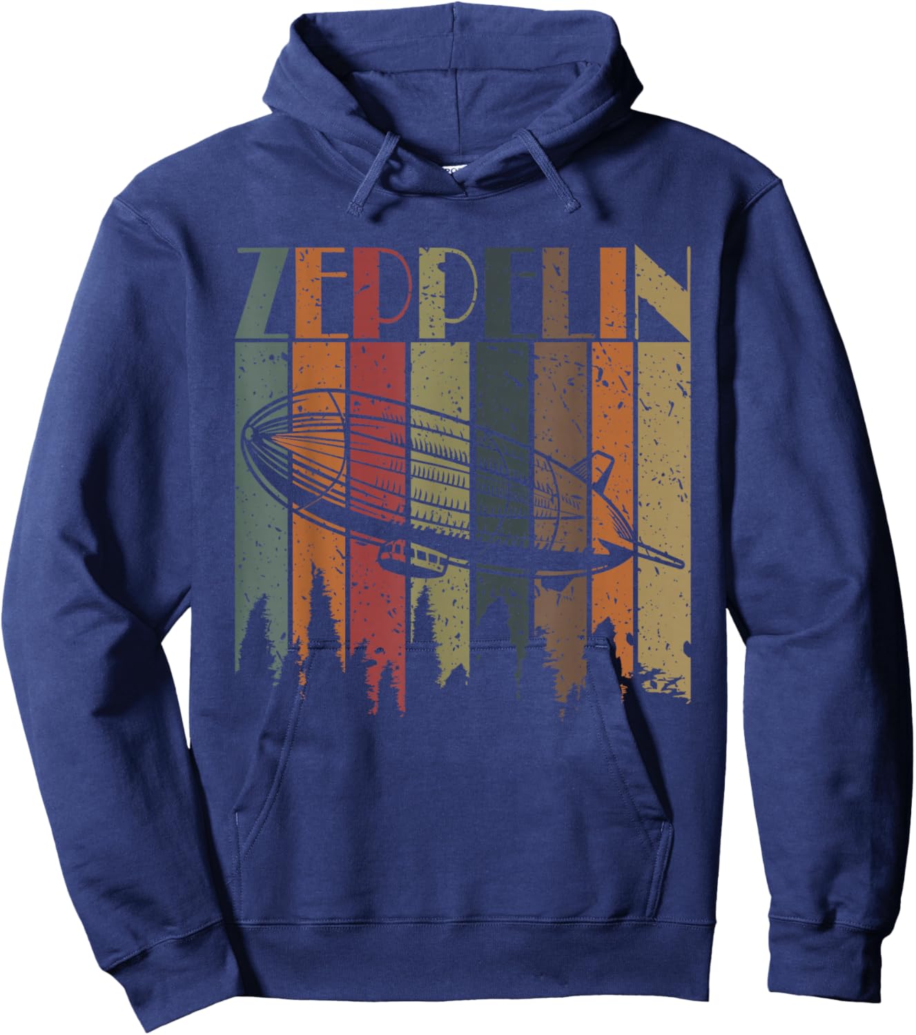 Vintage Zeppelin Funny Sunset Airship Pilot Dirigible Lovers Hoodie - Hoodie | Navy