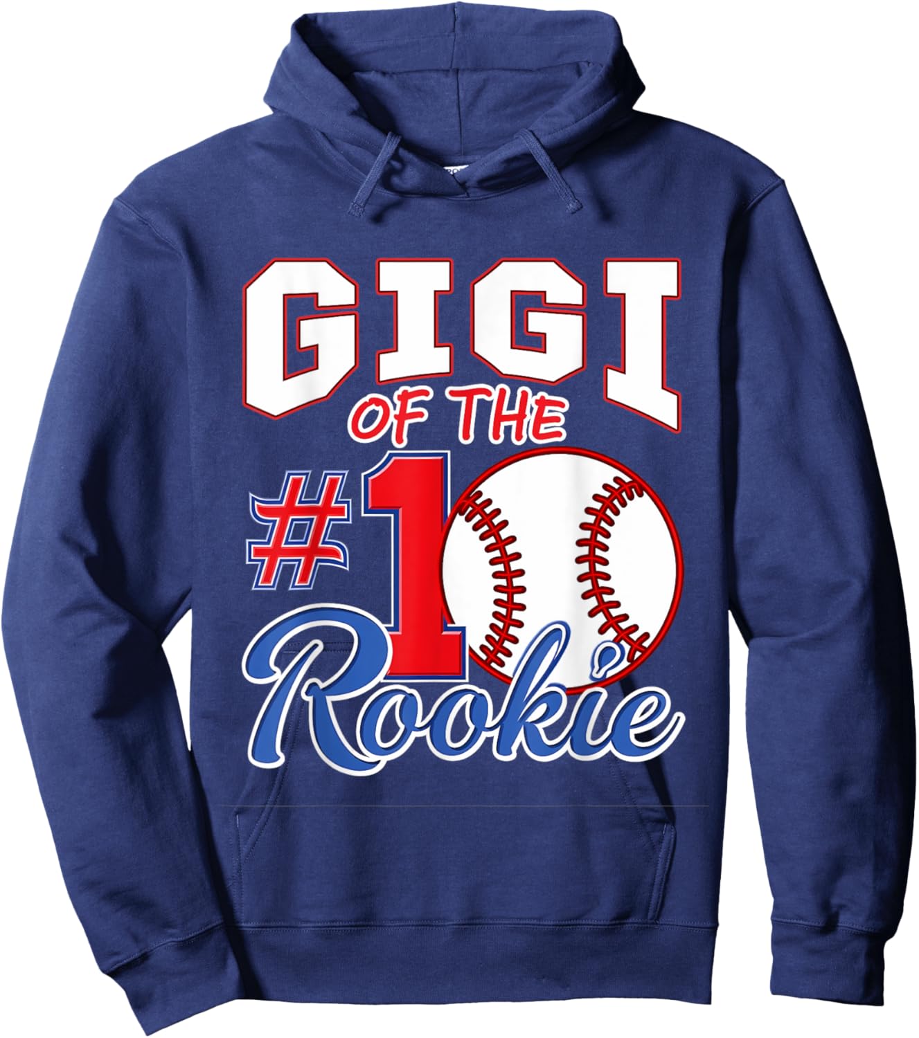 Retro Grandma Gigi Of The Number 1 Rookie Baseball Hoodie - Hoodie | Navy