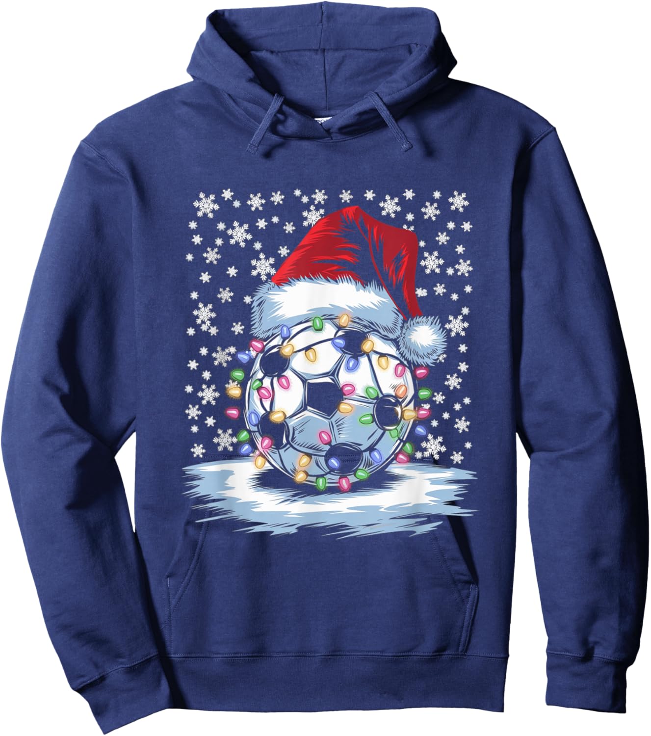 Festive Christmas Soccer Hoodie - Hoodie | Navy